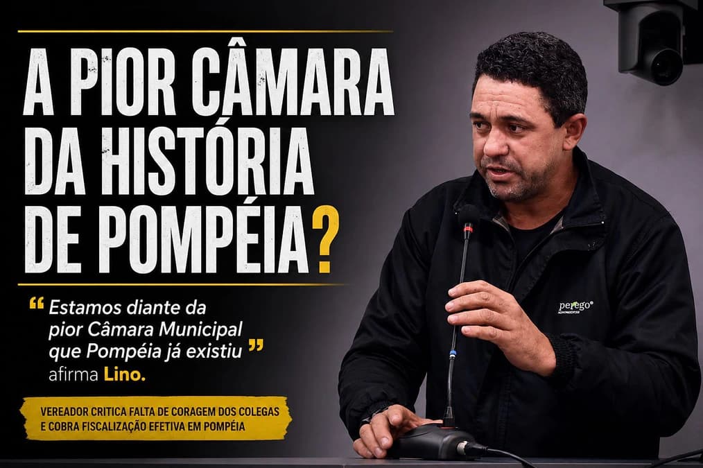 VEREADOR DESABAFA: 'A PIOR CÂMARA QUE POMPÉIA JÁ TEVE'