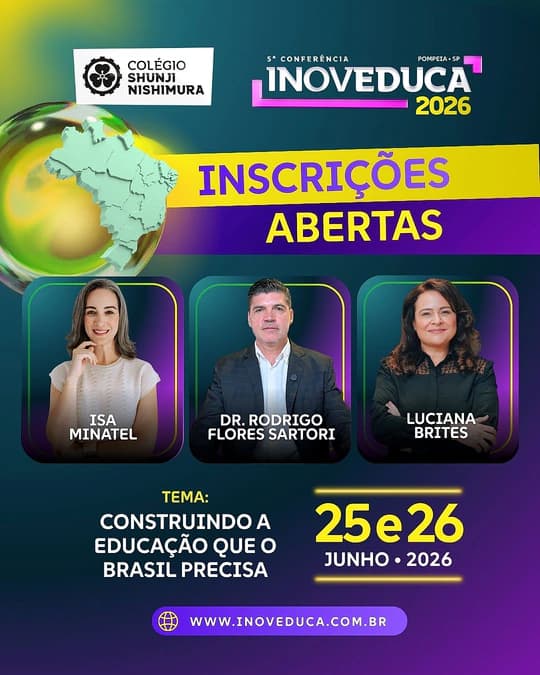 INOVEDUCA 2026 abre inscrições e convida educadores a construir a educação que o Brasil precisa