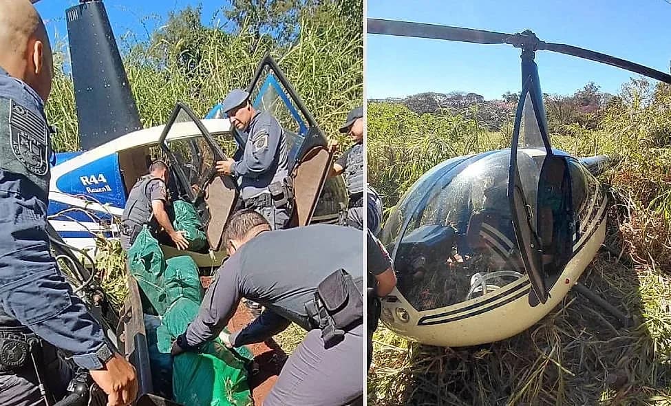 Polícia Militar prende homem com 288 kg de cocaína em operação aérea na região de Assis