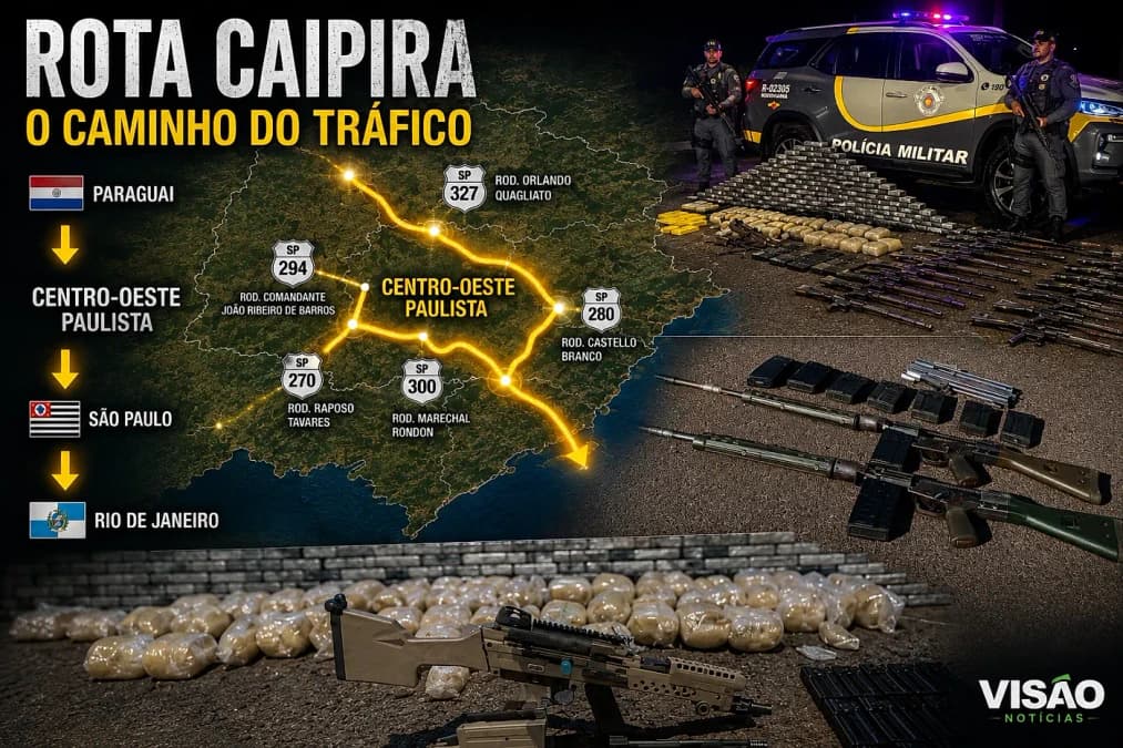 Polícia Rodoviária apreende fuzis e cocaína na Castello Branco